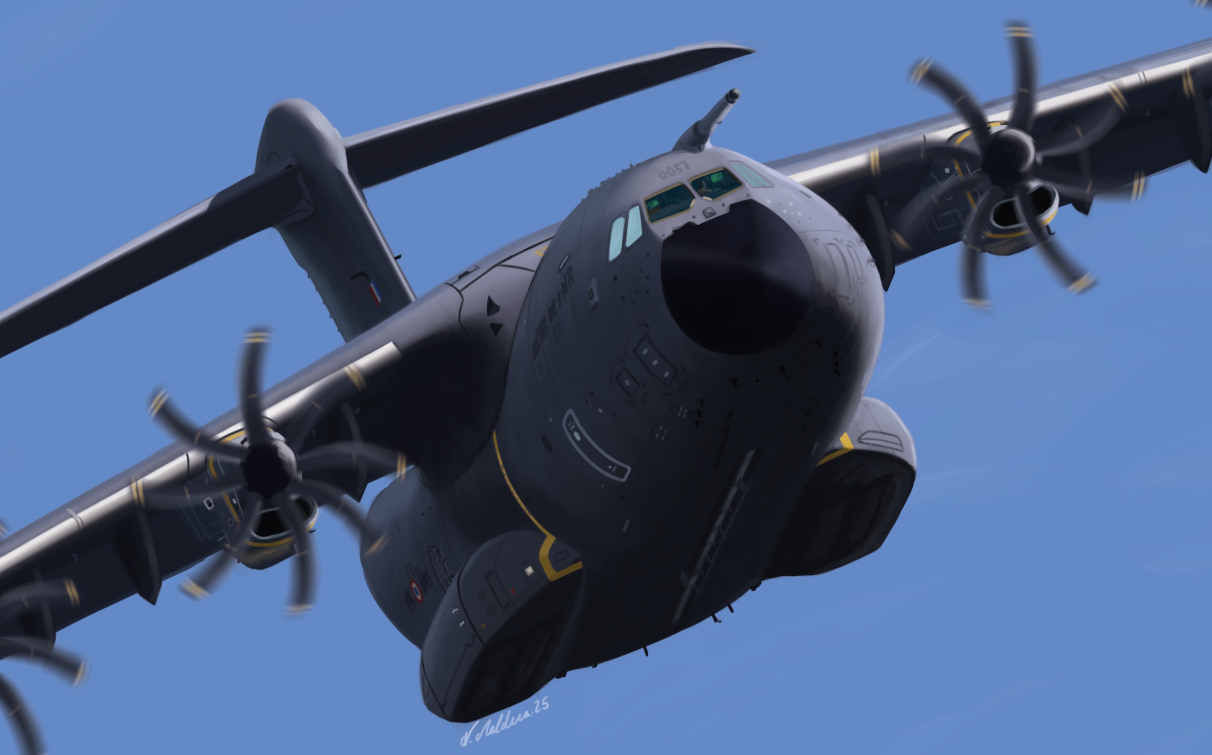 A400M aircraft illustration by Mach 3 Illustrations