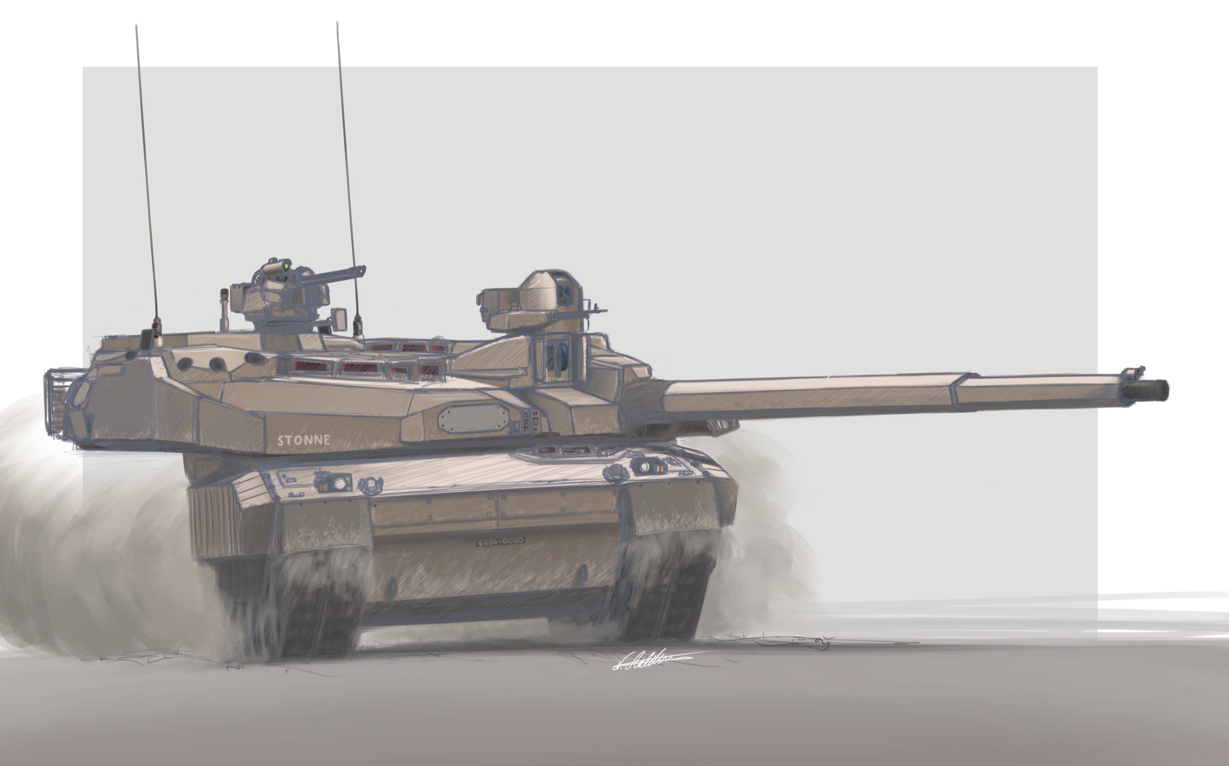 Leclerc tank illustration by Mach 3 Illustrations