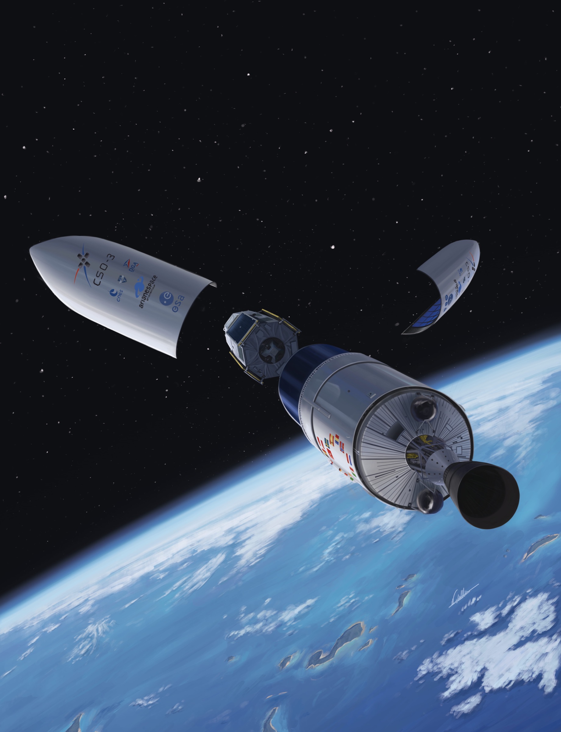 Space illustration by Mach 3 Illustrations