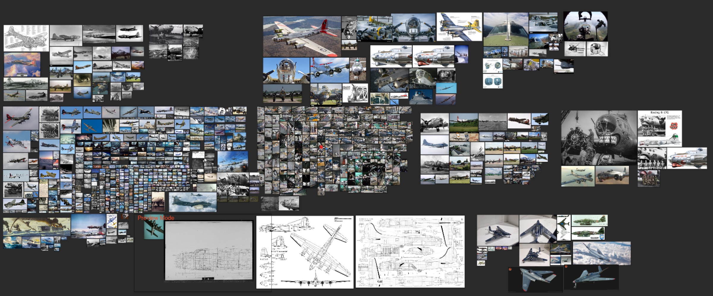 Reference board for aircraft artwork